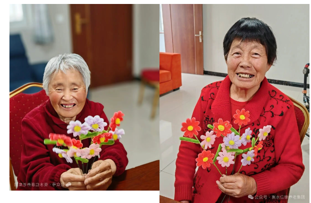 《以花传情，，，，，爱满斜阳——信康养老·燕园母亲节手工花艺活动》