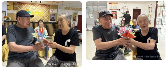 银龄巧手，，，，鹤寄温情